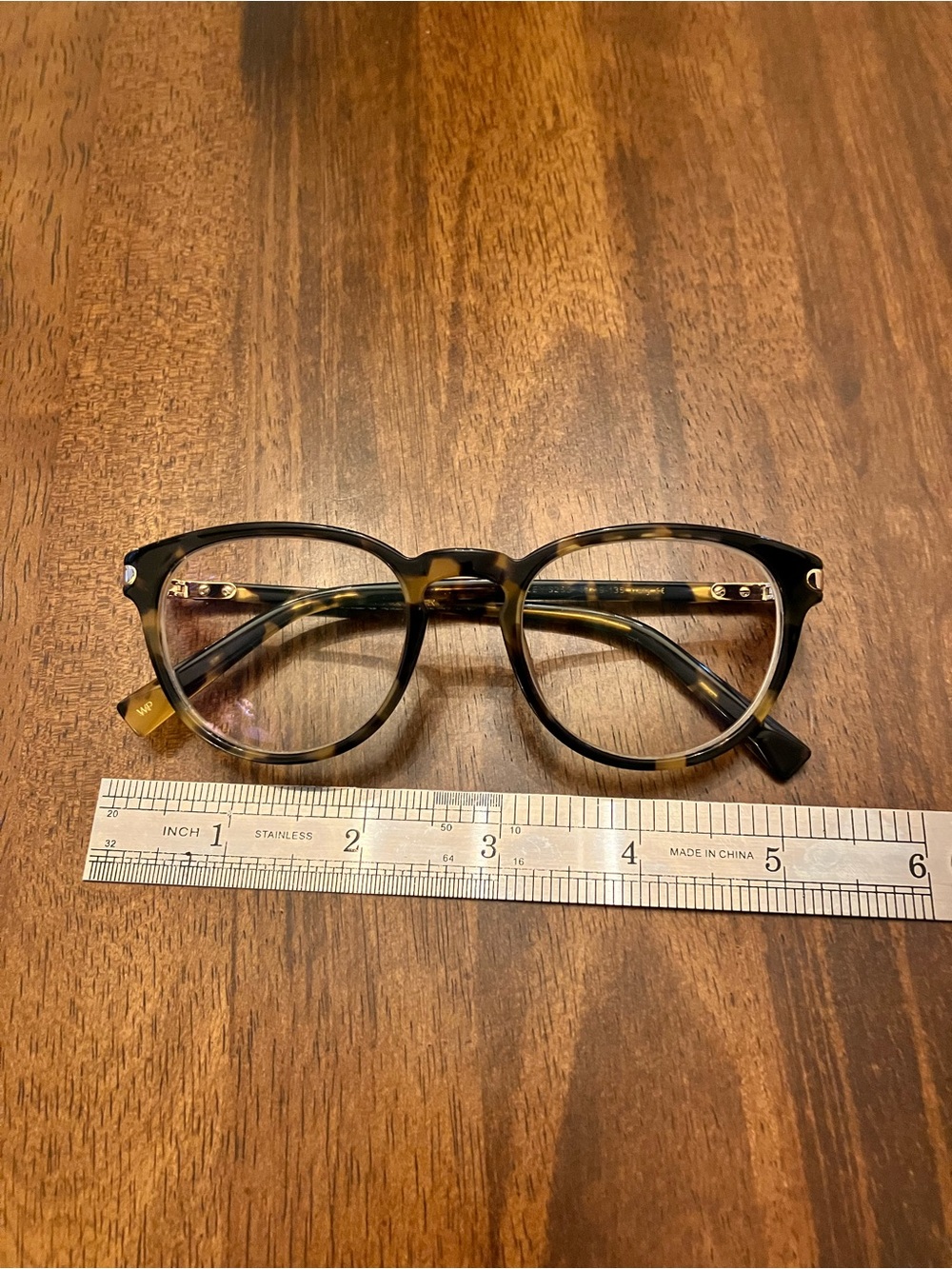 Warby Parker Percey in Violet Magnolia with Shiny Gold Endcaps - Picture 7 of 9